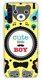 Amazon Brand - Solimo Designer Multicolor Cute Little Boy Yellow Pattern Printed Soft Back Case Mobile Cover for Oppo F15