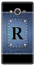 Amazon Brand - Solimo Designer Button Jeans Alphabet-R 3D Printed Hard Back Case Mobile Cover for Samsung Galaxy J3 Pro