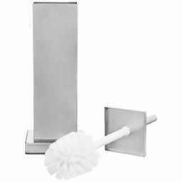 AmazonBasics - Bathroom accessory collection, classic square - toilet brush holder