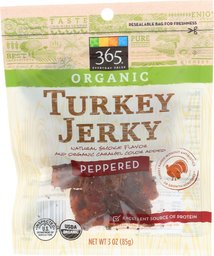 365 Everyday Value, Organic Turkey Jerky, Peppered Flavor, 3 oz