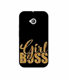 Amazon Brand - Solimo Designer Sparkle Girl Boss 3D Printed Hard Back Case Mobile Cover for Motorola Moto E 2nd Generation