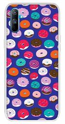 Amazon Brand - Solimo Designer Multicolor Donuts Blue Pattern Printed Soft Back Case Mobile Cover for Realme C3