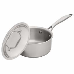 Stone & Beam Sauce Pan with Lid, 1.5-Quart, Tri-Ply Stainless Steel (Renewed)