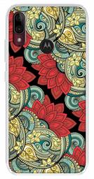 Amazon Brand - Solimo Designer Multicolor Floral Lotus Printed Soft Back Case Mobile Cover for Motorola Moto E6s / Motorola Moto E6 Plus