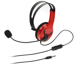 AmazonBasics Casque de jeu avec microphone pour PlayStation 4 - Câble de 1,21 m, rouge