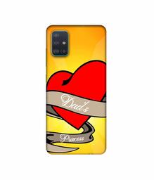 Amazon Brand - Solimo Designer Dad's Princess 3D Printed Hard Back Case Mobile Cover for Samsung Galaxy A51