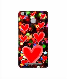 Amazon Brand - Solimo Designer Heart Texture on Glitters 3D Printed Hard Back Case Mobile Cover for Xiaomi Redmi 3S Prime