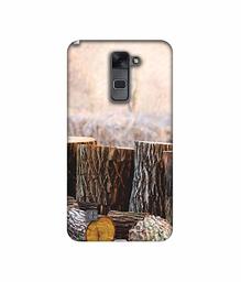 Amazon Brand - Solimo Designer Wood logs 3D Printed Hard Back Case Mobile Cover for LG Stylus 2