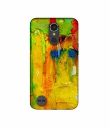 Amazon Brand - Solimo Designer Yellow and Green Paint 3D Printed Hard Back Case Mobile Cover for LG K10 (2017)