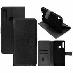 Amazon Brand - Solimo Flip Leather Mobile Cover (Soft & Flexible Back case) for Samsung Galaxy M40 (Black)