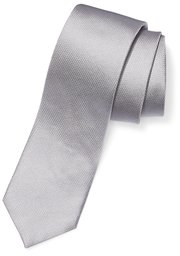 Buttoned Down 100% Silk Tie neckties, silver, X-Long