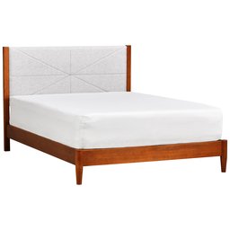 Amazon Brand – Rivet Stark Modern Wood Starburst Stitch Queen Bed with Headboard, 82.3