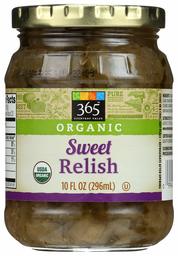 365 Everyday Value, Organic Sweet Relish, 10 fl oz