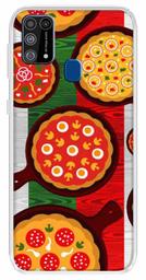 Amazon Brand - Solimo Designer Multicolor Pizza Pattern Printed Soft Back Case Mobile Cover for Samsung Galaxy M31