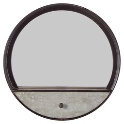 Amazon Brand – Stone & Beam Contemporary Metal Storage Mirror, 15.3