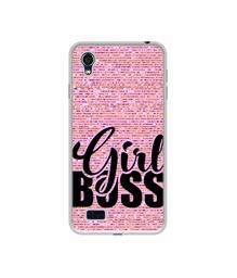 Amazon Brand - Solimo Designer Girl Boss On Pink Sparkle UV Printed Soft Back Case Mobile Cover for Vivo Y11