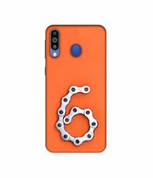 Amazon Brand - Solimo Designer Number Six 3D Printed Hard Back Case Mobile Cover for Samsung Galaxy M21