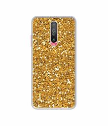 Amazon Brand - Solimo Designer Golden Sparkle UV Printed Soft Back Case Mobile Cover for Poco X2 / Mi Redmi K30