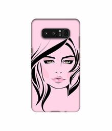 Amazon Brand - Solimo Designer Pink Lady Pattern 3D Printed Hard Back Case Mobile Cover for Samsung Galaxy Note 8