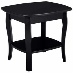 Amazon Brand – Ravenna Home Anne Marie Wood Curved Leg Shelf Storage Side End Table, 20