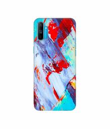 Amazon Brand - Solimo Designer Blue and Red Brush Texture 3D Printed Hard Back Case Mobile Cover for Realme C3