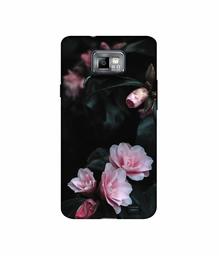 Amazon Brand - Solimo Designer Dark Flowers Photography 3D Printed Hard Back Case Mobile Cover for Samsung Galaxy S2