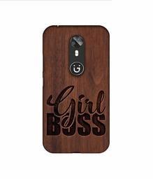 Amazon Brand - Solimo Designer Girl Boss On Wood 3D Printed Hard Back Case Mobile Cover for Gionee A1