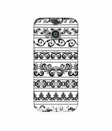 Amazon Brand - Solimo Designer Black Multi Patterns 3D Printed Hard Back Case Mobile Cover for HTC One M8