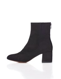 Amazon Brand - find. Women’s Boots in 1960s Suede Look with Back Zip, Black, US 10.5