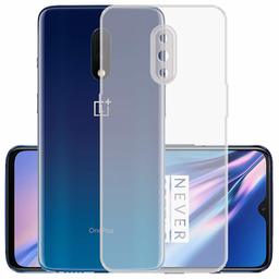 Amazon Brand - Solimo Anti Dust Plug Mobile Cover (Soft & Flexible Back case), for OnePlus 7 (Transparent)