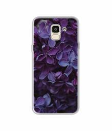 Amazon Brand - Solimo Designer Purple Flowers UV Printed Soft Back Case Mobile Cover for Samsung Galaxy J6