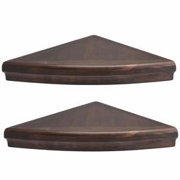 AmazonBasics Rounded Corner Shelves - 17-Inch, Espresso, 2-Pack