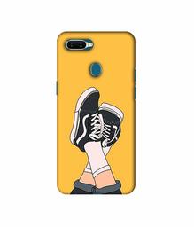 Amazon Brand - Solimo Designer Boy Shoes Pattern 3D Printed Hard Back Case Mobile Cover for Oppo A7