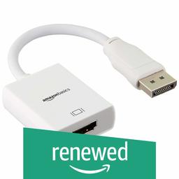 AmazonBasics DisplayPort to HDMI Display Adapter Cable (Renewed)