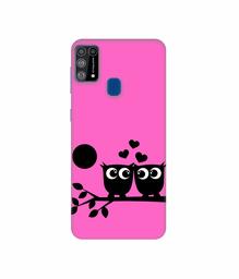 Amazon Brand - Solimo Designer Love Birds Vector 3D Printed Hard Back Case Mobile Cover for Samsung Galaxy M31