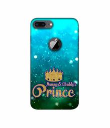 Amazon Brand - Solimo Designer Mummy & Daddy's Prince 3D Printed Hard Back Case Mobile Cover for Apple iPhone 8 Plus (with Logo Cut)