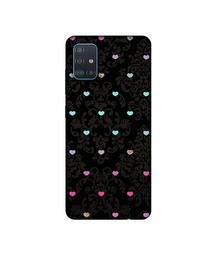 Amazon Brand - Solimo Designer Heart Texture 3D Printed Hard Back Case Mobile Cover for Samsung Galaxy A51