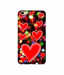 Amazon Brand - Solimo Designer Heart Texture on Glitters 3D Printed Hard Back Case Mobile Cover for Oppo F3