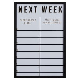 Amazon Brand – Rivet Modern Next Week Gold Glitter Dry Erase Board, 16