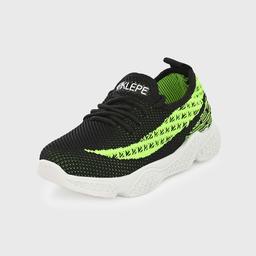 Klepe Boy's Black Green Running Shoes-2 UK (34 EU) (3 Kids US) (KD/KPK-07/BLK)