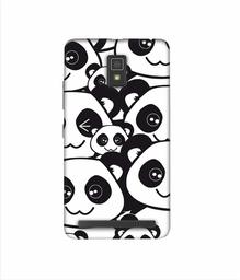 Amazon Brand - Solimo Designer Panda Texture 3D Printed Hard Back Case Mobile Cover for Lenovo A6600