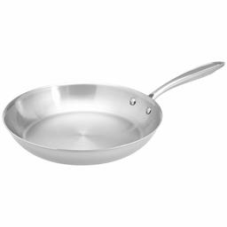 Amazon Brand - Solimo Tri-Ply Frypan, 26 cm, Silver