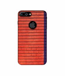 Amazon Brand - Solimo Designer Red and Purple Brick 3D Printed Hard Back Case Mobile Cover for Apple iPhone 7 Plus (Logo Cut)