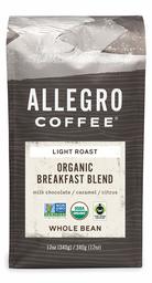 Allegro, Coffee Breakfast Blend Organic Whole Bean, 12 Ounce