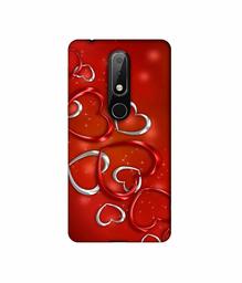 Amazon Brand - Solimo Designer Hearts 3D Printed Hard Back Case Mobile Cover for Nokia 6.1 Plus