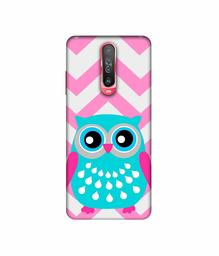 Amazon Brand - Solimo Designer Sky Blue Owl 3D Printed Hard Back Case Mobile Cover for Poco X2 / Mi Redmi K30