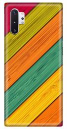 Amazon Brand - Solimo Designer Colorful Wooden Pattern 3D Printed Hard Back Case Mobile Cover for Samsung Galaxy Note 10 Plus