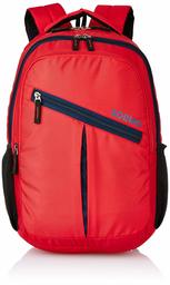 Amazon Brand - Solimo Svelte Laptop Backpack for 15.6-inch Laptops (27 litres,Red)