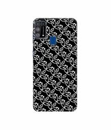 Amazon Brand - Solimo Designer White Pattern 3D Printed Hard Back Case Mobile Cover for Samsung Galaxy M31