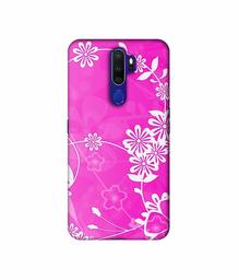 Amazon Brand - Solimo Designer Flower Pattern 3D Printed Hard Back Case Mobile Cover for Oppo A9 (2020)